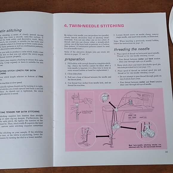 Vintage Original Singer Instruction Booklet for Touch & Sew 635 (1968) - Picture 10 of 12